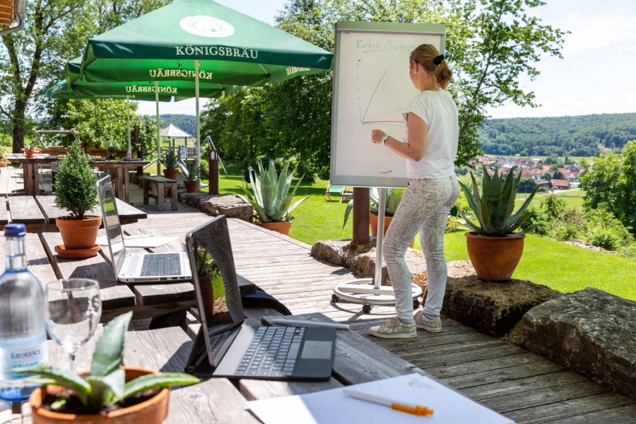 Tagen im Garten Berghütte Kraterblick sKreuz Steinheim 