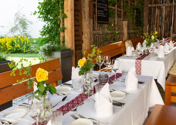 Gedeckter Tisch Brauscheune sKreuz Steinheim